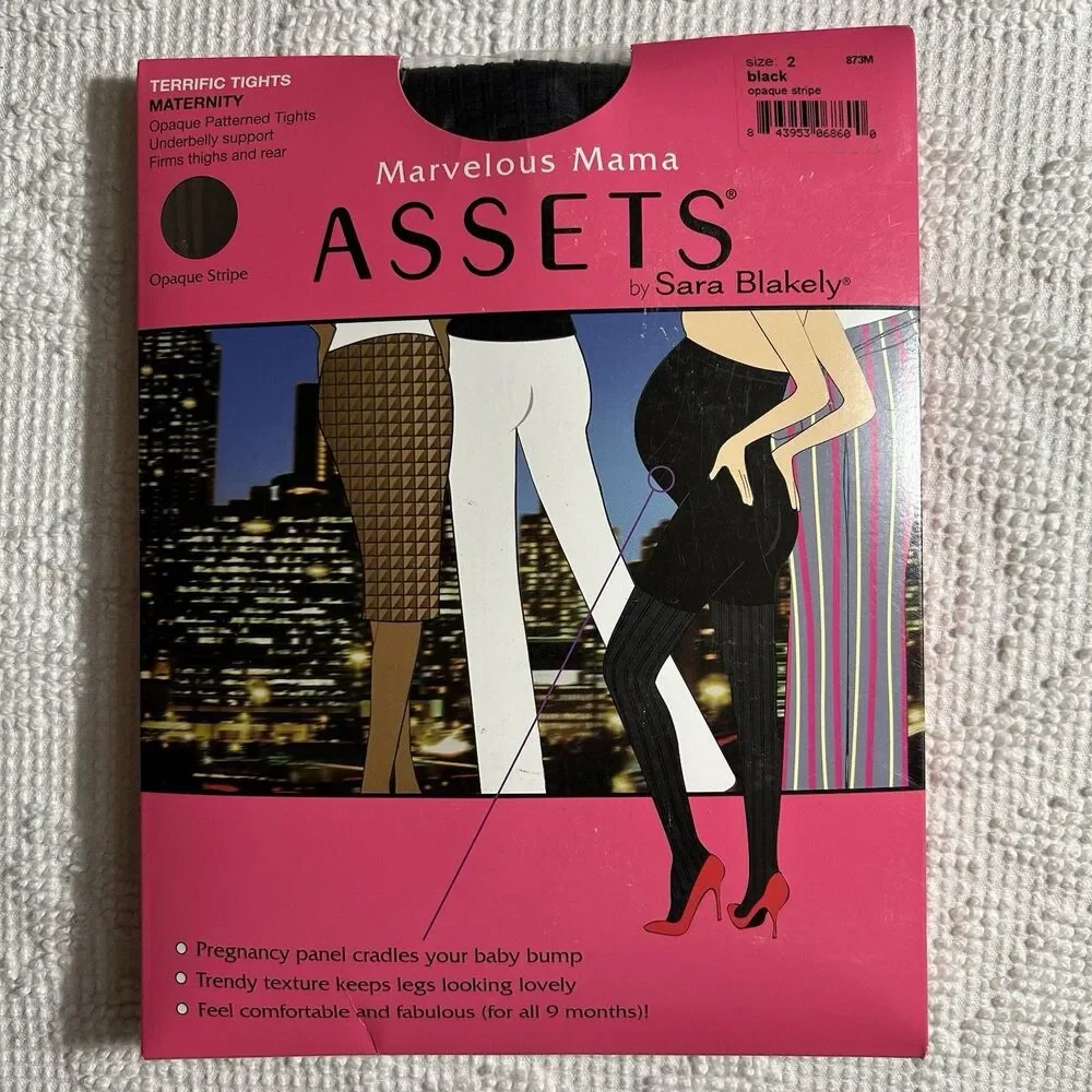 Marvelous Mama Assets By Sara Blakely SPANX Maternity Tights Black Size 2